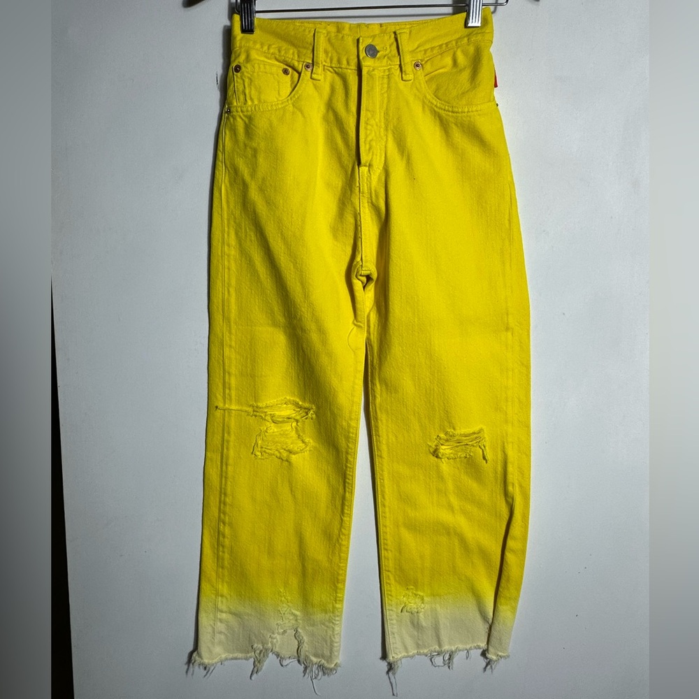 Denimist Pierce Yellow Highruse Women's Cropped Jeans